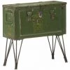 HAPPYSHOPPING Coffre De Rangement Style Militaire 68x24x66 Cm Fer