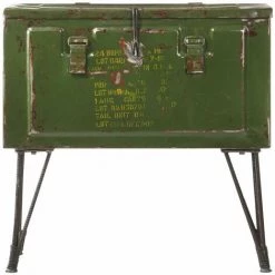 HAPPYSHOPPING Coffre De Rangement Style Militaire 68x24x66 Cm Fer 8 HAPPYSHOPPING Coffre De Rangement Style Militaire 68x24x66 Cm Fer -Buffet et enfilade Soldes 40750781 4