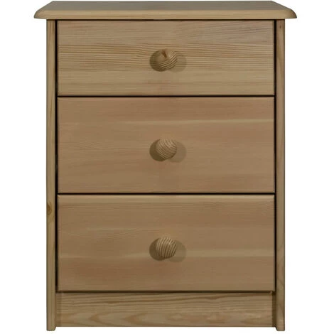 HAPPYSHOPPING Commode 43x34x53 Cm Bois De Pin Solide 3 HAPPYSHOPPING Commode 43x34x53 Cm Bois De Pin Solide – Image 3