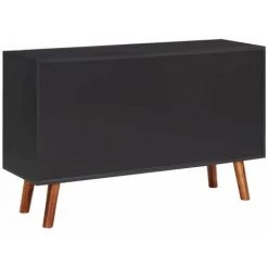HAPPYSHOPPING Buffet 110x35x70 Cm Bois D'acacia Massif Et MDF -Buffet et enfilade Soldes 40751784 5