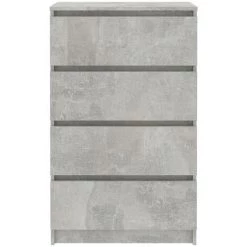 HAPPYSHOPPING Buffet Gris Beton 60x35x98,5 Cm Agglomere -Buffet et enfilade Soldes 40757027 4