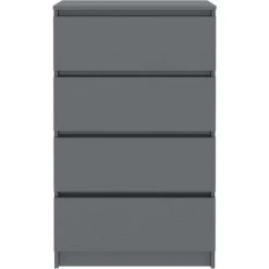 HAPPYSHOPPING Buffet Gris Brillant 60x35x98,5 Cm Agglomere -Buffet et enfilade Soldes 40757040 4