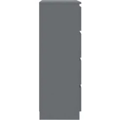 HAPPYSHOPPING Buffet Gris Brillant 60x35x98,5 Cm Agglomere -Buffet et enfilade Soldes 40757040 5