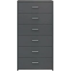 HAPPYSHOPPING Buffet Avec 6 Tiroirs Gris Brillant 50x34x96 Cm Agglomere 8 HAPPYSHOPPING Buffet Avec 6 Tiroirs Gris Brillant 50x34x96 Cm Agglomere -Buffet et enfilade Soldes 40757155 4