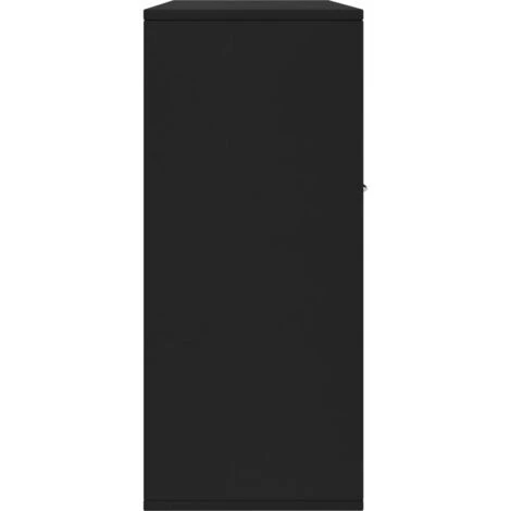 HAPPYSHOPPING Buffet Noir 88x30x70 Cm Agglomere 5 HAPPYSHOPPING Buffet Noir 88x30x70 Cm Agglomere – Image 5