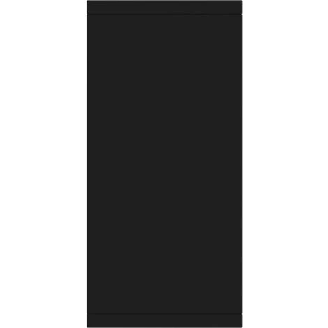 HAPPYSHOPPING Buffet Noir 88x30x65 Cm Agglomere 5 HAPPYSHOPPING Buffet Noir 88x30x65 Cm Agglomere – Image 5