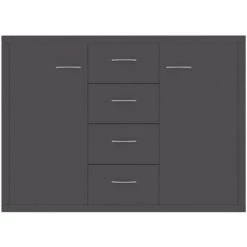 HAPPYSHOPPING Buffet Gris 88x30x65 Cm Agglomere 8 HAPPYSHOPPING Buffet Gris 88x30x65 Cm Agglomere -Buffet et enfilade Soldes 40757220 4