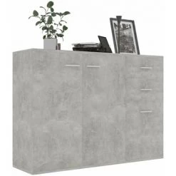 HAPPYSHOPPING Buffet Gris Beton 105x30x75 Cm Agglomere 7 HAPPYSHOPPING Buffet Gris Beton 105x30x75 Cm Agglomere -Buffet et enfilade Soldes 40757297 3