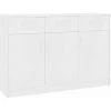 HAPPYSHOPPING Buffet Blanc 110x30x75 Cm Agglomere