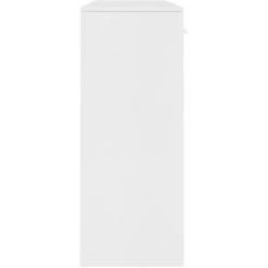 HAPPYSHOPPING Buffet Blanc 110x30x75 Cm Agglomere -Buffet et enfilade Soldes 40757313 5