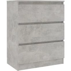 HAPPYSHOPPING Buffet Gris Beton 60x33,5x76 Cm Agglomere 8 HAPPYSHOPPING Buffet Gris Beton 60x33,5x76 Cm Agglomere -Buffet et enfilade Soldes 40758536 4