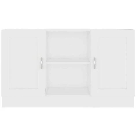 HAPPYSHOPPING Buffet Blanc 120x30,5x70 Cm Agglomere 5 HAPPYSHOPPING Buffet Blanc 120x30,5x70 Cm Agglomere – Image 5