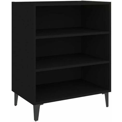 HAPPYSHOPPING Buffet Noir 57x35x70 Cm Agglomere 2 HAPPYSHOPPING Buffet Noir 57x35x70 Cm Agglomere – Image 2