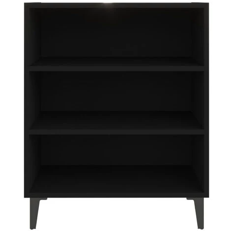 HAPPYSHOPPING Buffet Noir 57x35x70 Cm Agglomere 4 HAPPYSHOPPING Buffet Noir 57x35x70 Cm Agglomere – Image 4