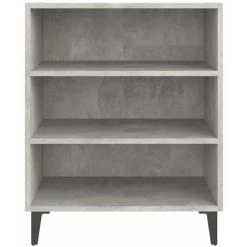 HAPPYSHOPPING Buffet Gris Beton 57x35x70 Cm Agglomere -Buffet et enfilade Soldes 40760110 4