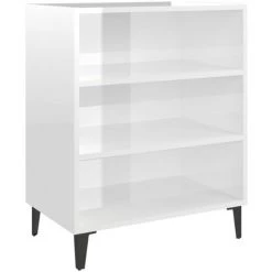 HAPPYSHOPPING Buffet Blanc Brillant 57x35x70 Cm Agglomere -Buffet et enfilade Soldes 40760112 2