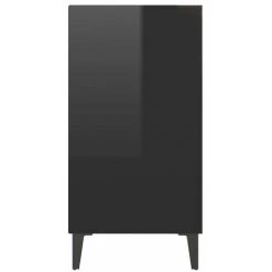 HAPPYSHOPPING Buffet Noir Brillant 57x35x70 Cm Agglomere -Buffet et enfilade Soldes 40760113 5