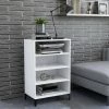 HAPPYSHOPPING Buffet Blanc 57x35x90 Cm Agglomere