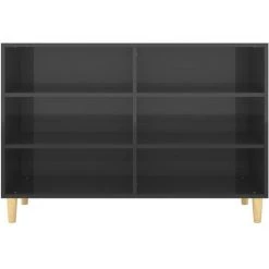 Buffet 103,5x35x70 Cm Aggloméré Noir Brillant VidaXL 8 Buffet 103,5x35x70 Cm Aggloméré Noir Brillant VidaXL -Buffet et enfilade Soldes 40910805 4