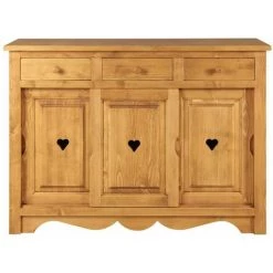 CDA Passe Plat 3 Portes épicéa Massif Aravis - Naturel