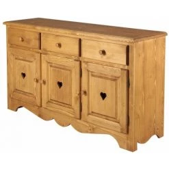 CDA Enfilade Savoyarde En épicéa Massif 3 Portes 3 Tiroirs Aravis - Naturel -Buffet et enfilade Soldes 41019935 2