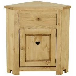 CDA Buffet D'angle Type Confiturier Avec Coeur 1 Porte + 1 Tiroir Terroir - Naturel