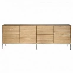 Paris Prix - Buffet 3 Tiroirs & 3 Portes "kubico" 225cm Chêne -Buffet et enfilade Soldes 41317647 3