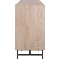 AUTRES Buffet - Chene Clair Et Métal Noir - Industriel - 2 Portes Et 3 Tiroirs - VENTURY - 150 X 40 X 78 Cm -Buffet et enfilade Soldes 41322363 4