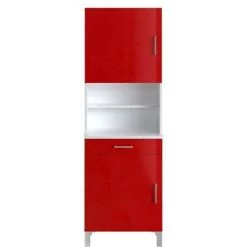 AUTRES ECO Buffet De Cuisine L 60 Cm - Rouge Et Blanc Mat -Buffet et enfilade Soldes 41322914 3