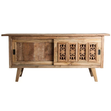 LES TENDANCES Buffet 2 Portes Bois Massif Clair Farah 2 LES TENDANCES Buffet 2 Portes Bois Massif Clair Farah – Image 2