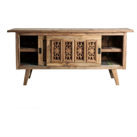 LES TENDANCES Buffet 2 Portes Bois Massif Clair Farah 3 LES TENDANCES Buffet 2 Portes Bois Massif Clair Farah – Image 3