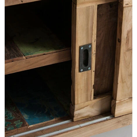 LES TENDANCES Buffet 2 Portes Bois Massif Clair Farah 4 LES TENDANCES Buffet 2 Portes Bois Massif Clair Farah – Image 4