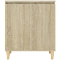 Buffet Avec Pieds En Bois 60x35x70 Cm Aggloméré Chêne Sonoma VidaXL -Buffet et enfilade Soldes 41347774 5