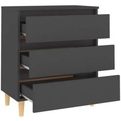 Buffet 60x35x69 Cm Aggloméré Gris VidaXL -Buffet et enfilade Soldes 41347778 4