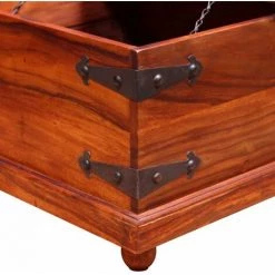 HAPPYSHOPPING Coffre De Rangement Bois Massif De Sesham 90 X 50 X 35 Cm -Buffet et enfilade Soldes 41371194 2