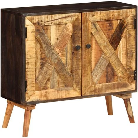 HAPPYSHOPPING Buffet Bois Massif De Manguier 85 X 30 X 75 Cm 2 HAPPYSHOPPING Buffet Bois Massif De Manguier 85 X 30 X 75 Cm – Image 2