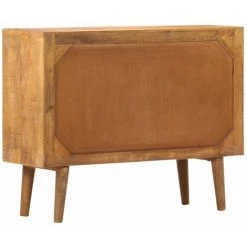 HAPPYSHOPPING Buffet Avec Motif Imprime 90x30x70 Cm Bois De Manguier Massif 8 HAPPYSHOPPING Buffet Avec Motif Imprime 90x30x70 Cm Bois De Manguier Massif -Buffet et enfilade Soldes 41372369 4