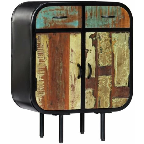 HAPPYSHOPPING Buffet 60 X 30 X 75 Cm Bois De Recuperation Massif 1 HAPPYSHOPPING Buffet 60 X 30 X 75 Cm Bois De Recuperation Massif