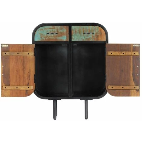 HAPPYSHOPPING Buffet 60 X 30 X 75 Cm Bois De Recuperation Massif 5 HAPPYSHOPPING Buffet 60 X 30 X 75 Cm Bois De Recuperation Massif – Image 5