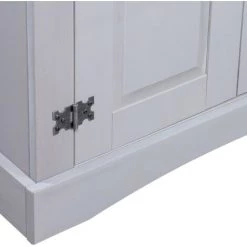 HAPPYSHOPPING Placard Pin Mexicain Gamme Corona Gris 80x40x170 Cm -Buffet et enfilade Soldes 41372586 3