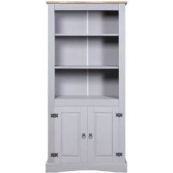 HAPPYSHOPPING Placard Pin Mexicain Gamme Corona Gris 80x40x170 Cm -Buffet et enfilade Soldes 41372586 5