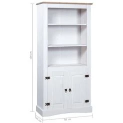 HAPPYSHOPPING Placard Pin Mexicain Gamme Corona Blanc 80x40x170 Cm -Buffet et enfilade Soldes 41372587 4