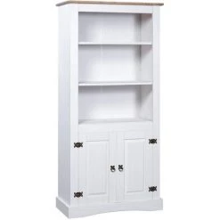 HAPPYSHOPPING Placard Pin Mexicain Gamme Corona Blanc 80x40x170 Cm -Buffet et enfilade Soldes 41372587 5