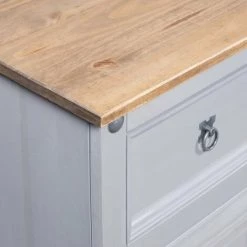 HAPPYSHOPPING Buffet Pin Mexicain Massif Gamme Corona Gris 132 X 43 X 78 Cm 7 HAPPYSHOPPING Buffet Pin Mexicain Massif Gamme Corona Gris 132 X 43 X 78 Cm -Buffet et enfilade Soldes 41372592 3