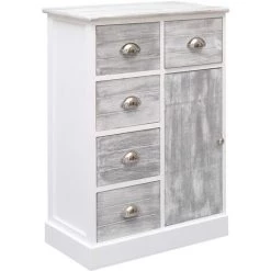 HAPPYSHOPPING Buffet Avec 10 Tiroirs Gris 113 X 30 X 79 Cm Bois 8 HAPPYSHOPPING Buffet Avec 10 Tiroirs Gris 113 X 30 X 79 Cm Bois -Buffet et enfilade Soldes 41372682 4
