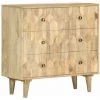 HAPPYSHOPPING Commode 75 X 35 X 75 Cm Bois De Manguier Massif