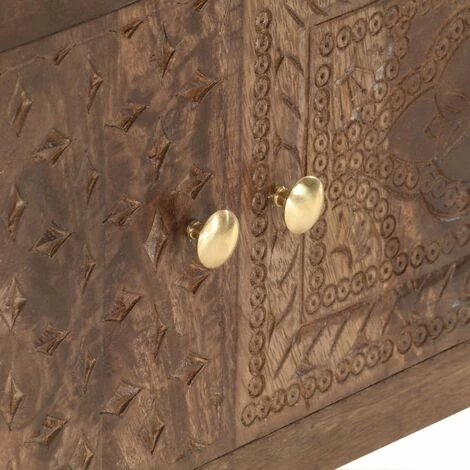 HAPPYSHOPPING Meuble TV 140 X 30 X 30 Cm Bois Massif De Manguier 5 HAPPYSHOPPING Meuble TV 140 X 30 X 30 Cm Bois Massif De Manguier – Image 5