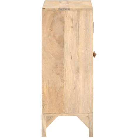 HAPPYSHOPPING Buffet 80x30x73 Cm Bois De Manguier Massif Et Canne Naturelle 5 HAPPYSHOPPING Buffet 80x30x73 Cm Bois De Manguier Massif Et Canne Naturelle – Image 5