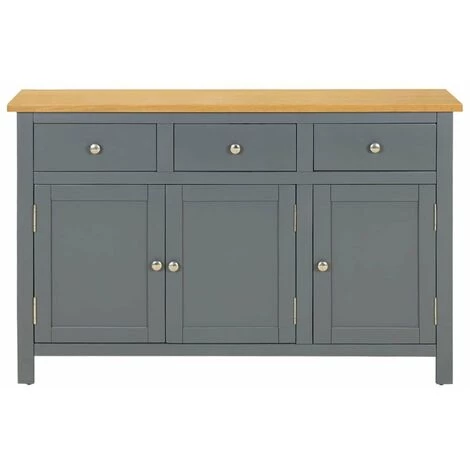 HAPPYSHOPPING Buffet 110x33,5x70 Cm Bois De Chene Massif 3 HAPPYSHOPPING Buffet 110x33,5x70 Cm Bois De Chene Massif – Image 3