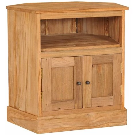 HAPPYSHOPPING Buffet D'angle 60x45x60 Cm Bois De Teck Massif 1 HAPPYSHOPPING Buffet D'angle 60x45x60 Cm Bois De Teck Massif